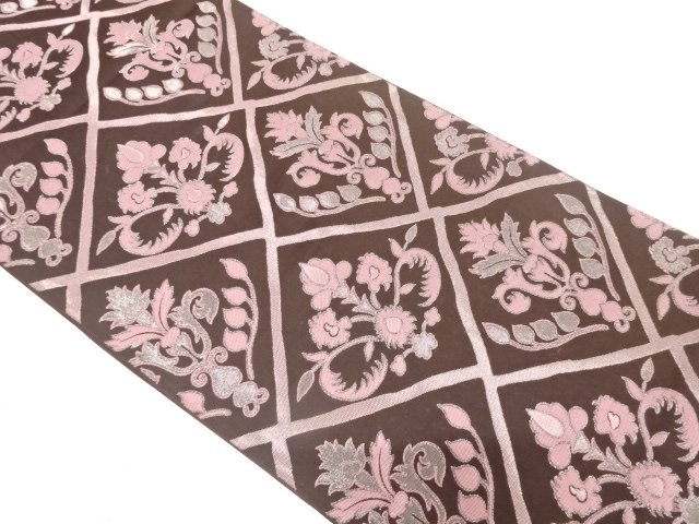 JAPANESE FUKURO OBI / WOVEN FLORAL SARASA